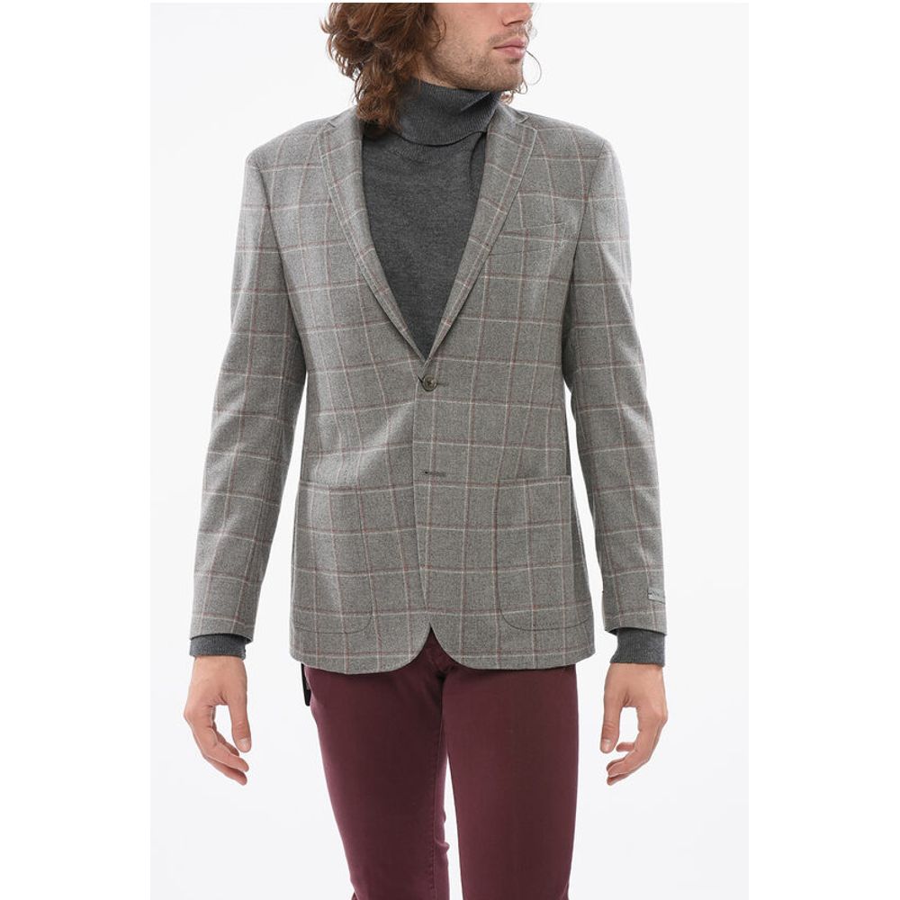 Nino Danieli Checkered Single Breasted Wool Blazer