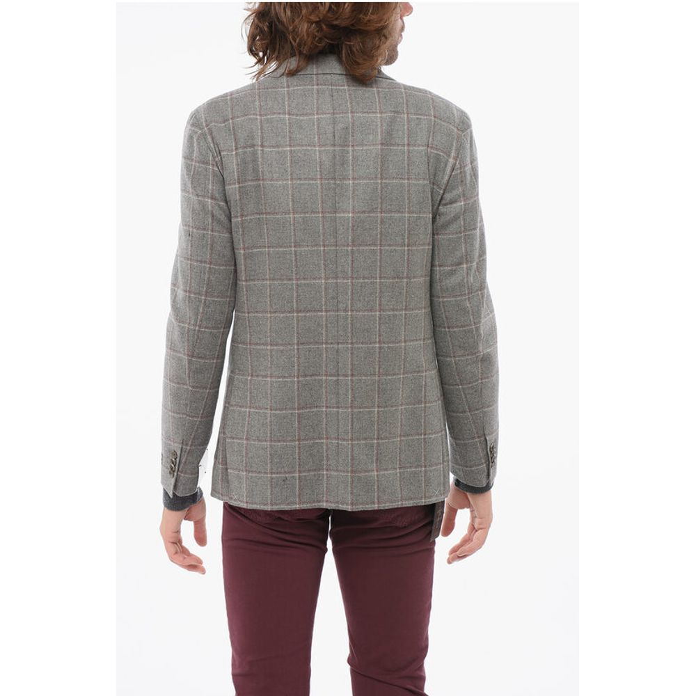 Nino Danieli Checkered Single Breasted Wool Blazer - Image 2