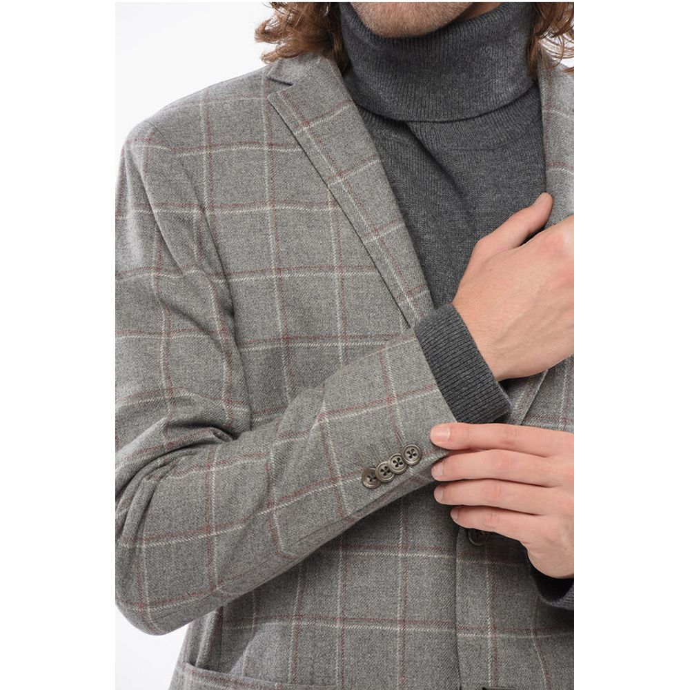 Nino Danieli Checkered Single Breasted Wool Blazer - Image 3