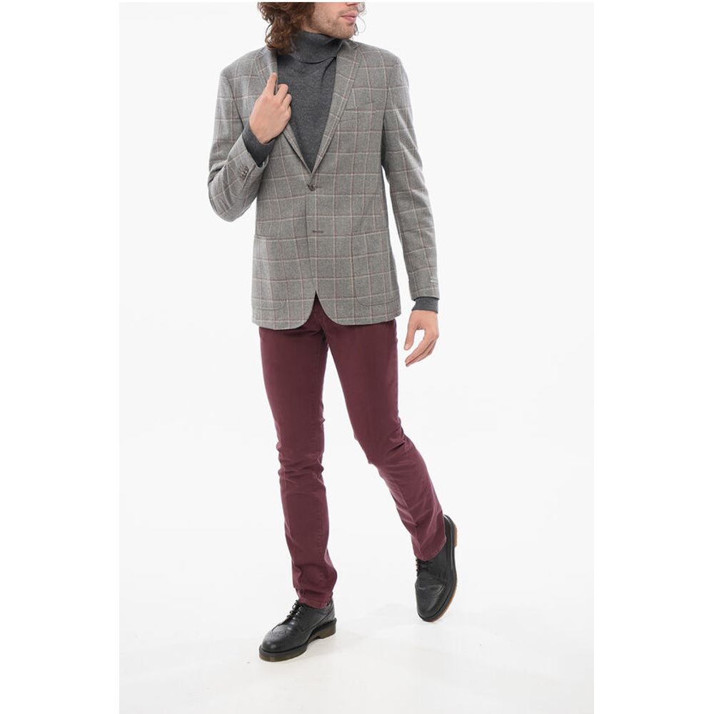 Nino Danieli Checkered Single Breasted Wool Blazer - Image 4