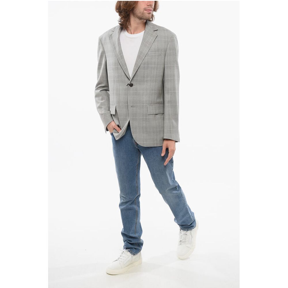 Corneliani Cool Wool CIRCLE Blazer with Glen Plaid Motif - Image 4