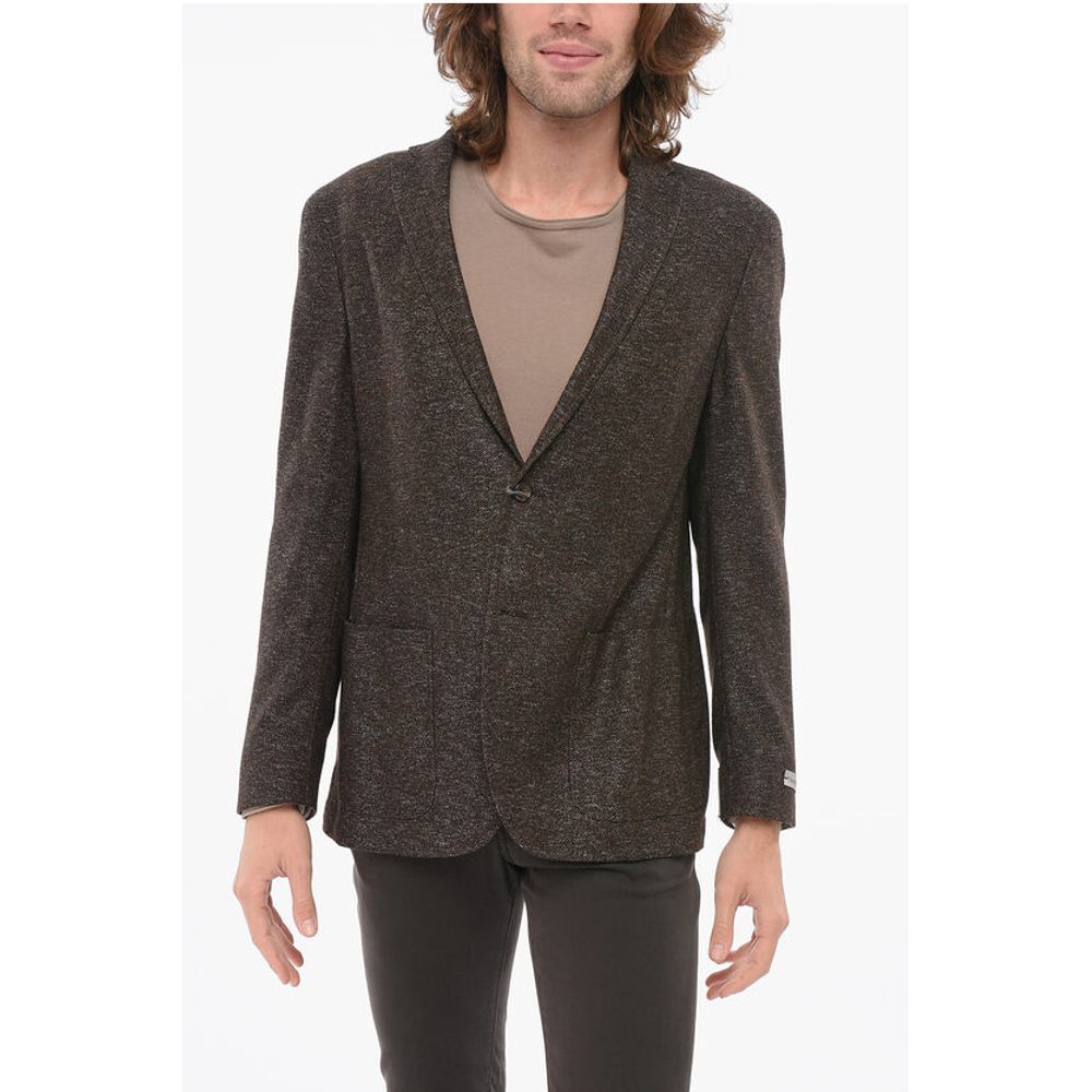 Nino Danieli Blended Wool Blazer with Patch Pocket