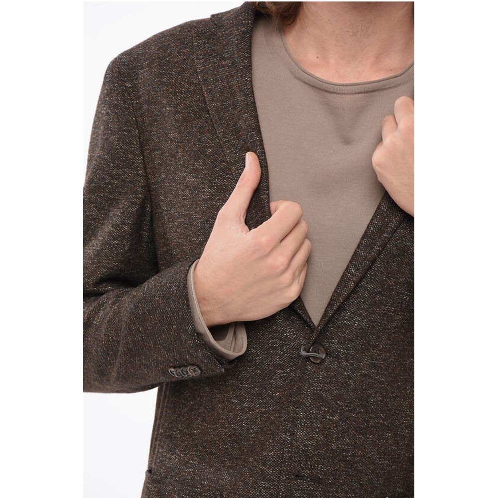 Nino Danieli Blended Wool Blazer with Patch Pocket - Image 3