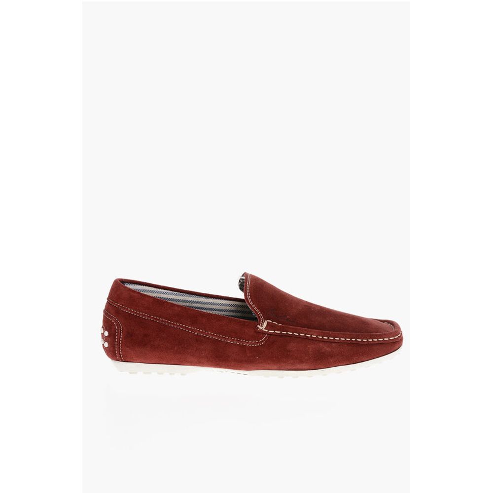Corneliani ID Solid Color Suede Loafers with Squared Toe - Image 3