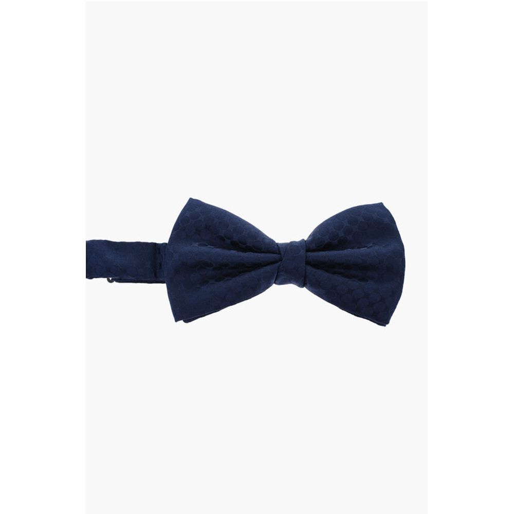 Corneliani CC COLLECTION Jacquard Silk Pocket Square and Bow Tie Set - Image 2