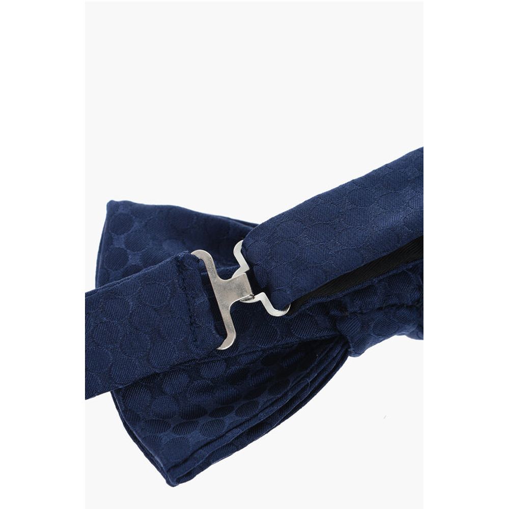 Corneliani CC COLLECTION Jacquard Silk Pocket Square and Bow Tie Set - Image 4