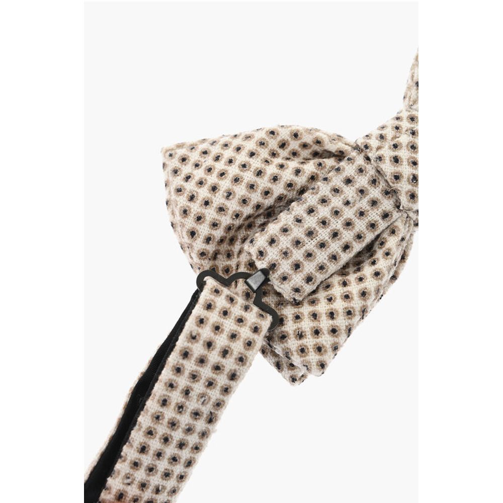 Corneliani CC COLLECTION Geometric Patterned Silk Bow Tie - Image 3