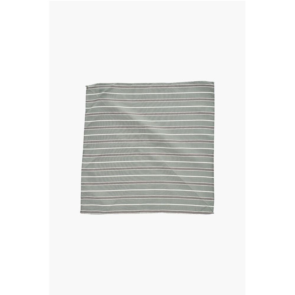 Corneliani CC COLLECTION Bayadere Patterned Cotton Blend Pocket Square - Image 3