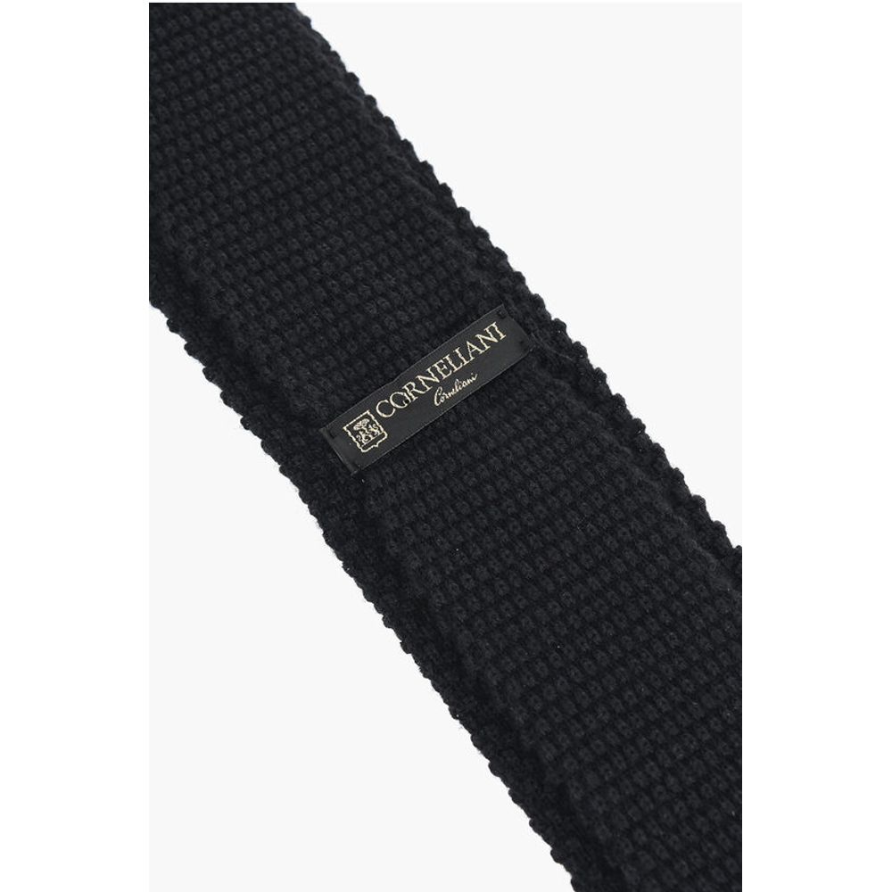 Corneliani Knitted Cashmere Blend Tie - Image 3