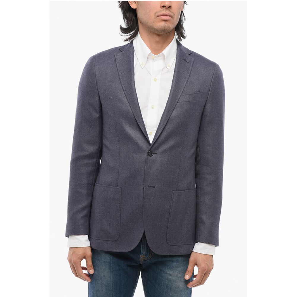 Corneliani CC COLLECTION Virgin Wool Hopsack Blazer
