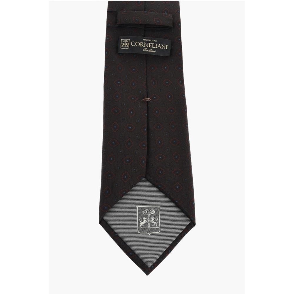 Corneliani Geometric Patterned Silk Tie - Image 3