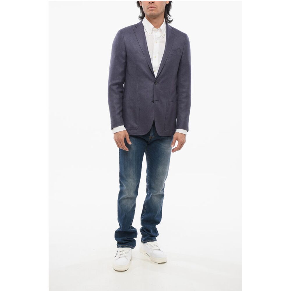 Corneliani CC COLLECTION Virgin Wool Hopsack Blazer - Image 4