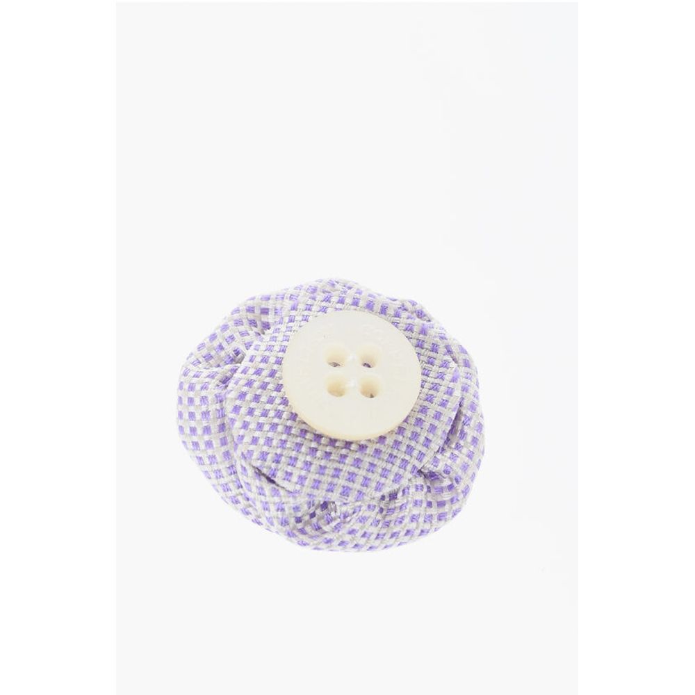 Corneliani Checkered Silk Lapel Brooch - Image 2