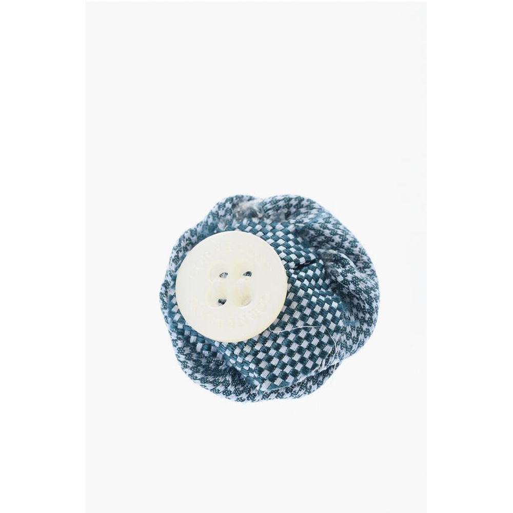Corneliani Checkered Silk Lapel Brooch - Image 2