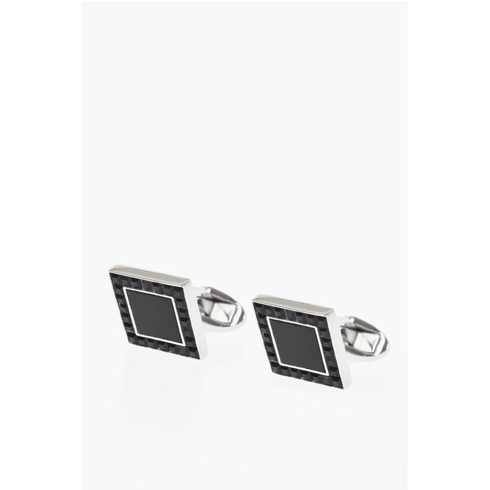 Corneliani Brass Cufflinks With Hematite Details