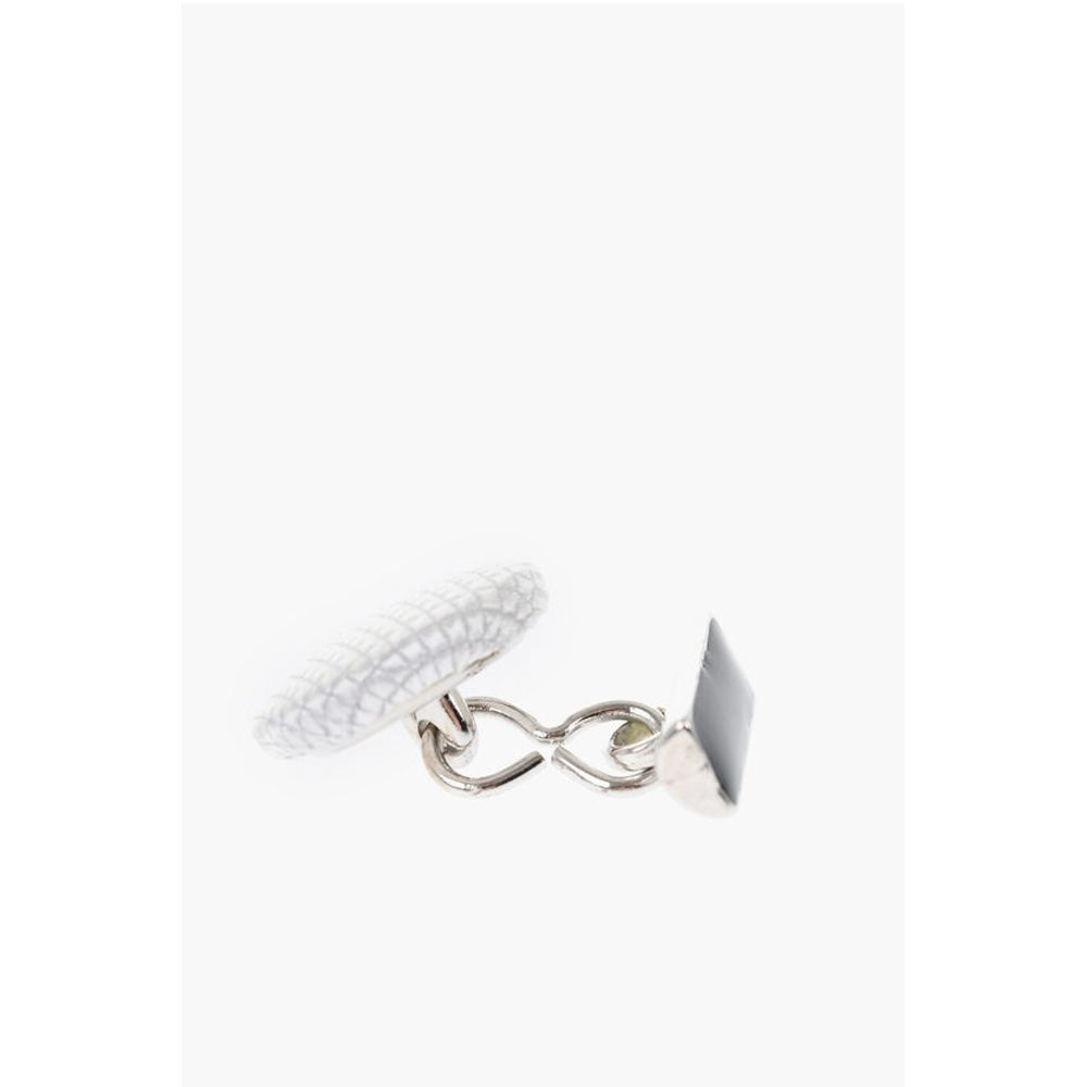 Corneliani Metal Cufflinks Lined With Silk - Image 2