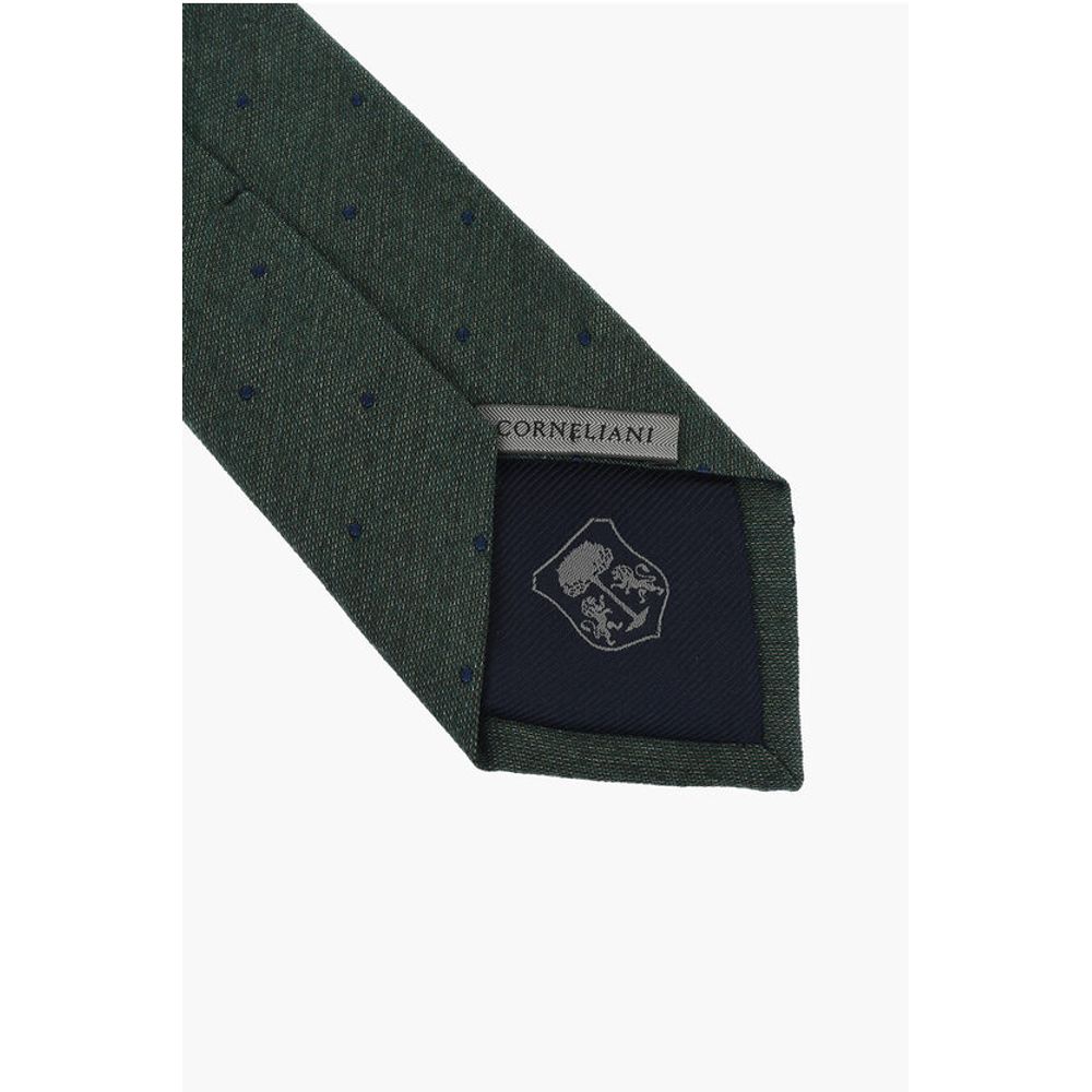 Corneliani Polka Dot Patterned Cotton Blend Tie - Image 3