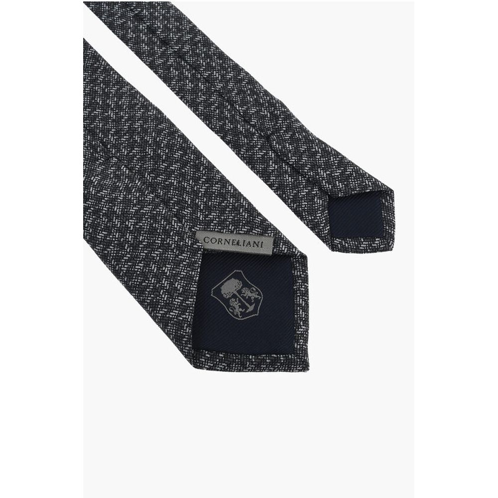 Corneliani Geometric Patterned Silk Tie - Image 3