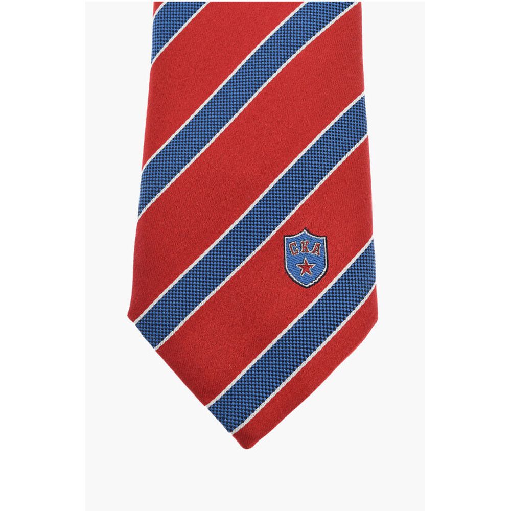 Corneliani Oblique Striped Silk Tie - Image 2
