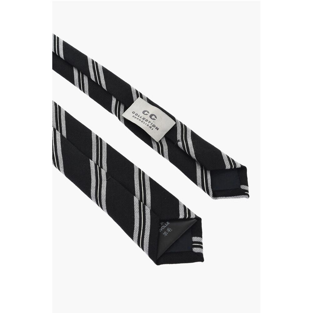 Corneliani CC COLLECTION Oblique Striped Silk Blend Tie - Image 3