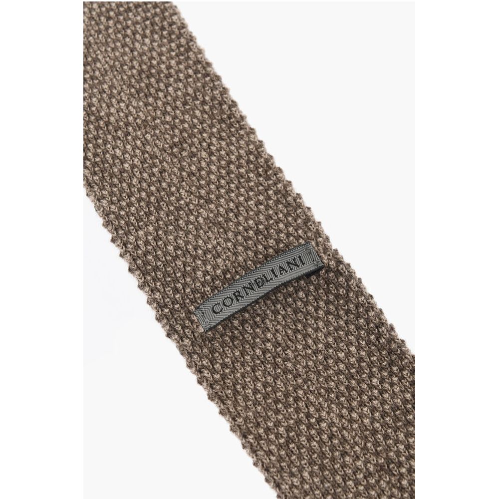Corneliani Knitted Cashmere Blend Tie - Image 3