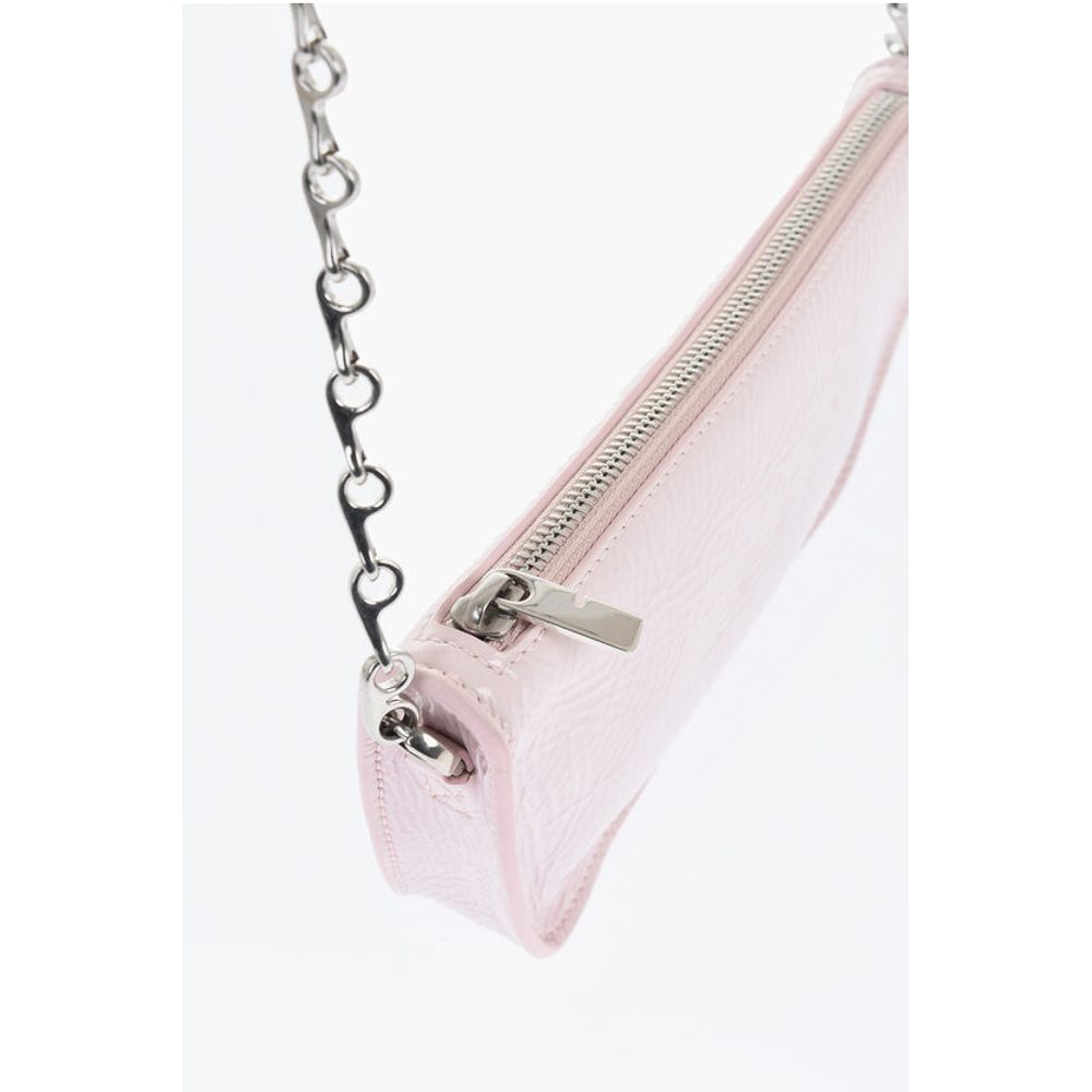 Burberry Patent Leather MICRO SHIELD SLING Bag with Chain Shoulder St - Image 3