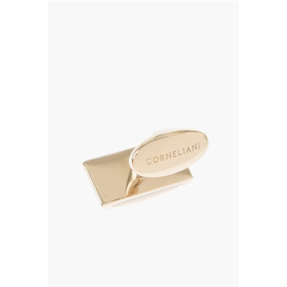 Corneliani Brass Cufflinks with Pearled Detail - Image 3