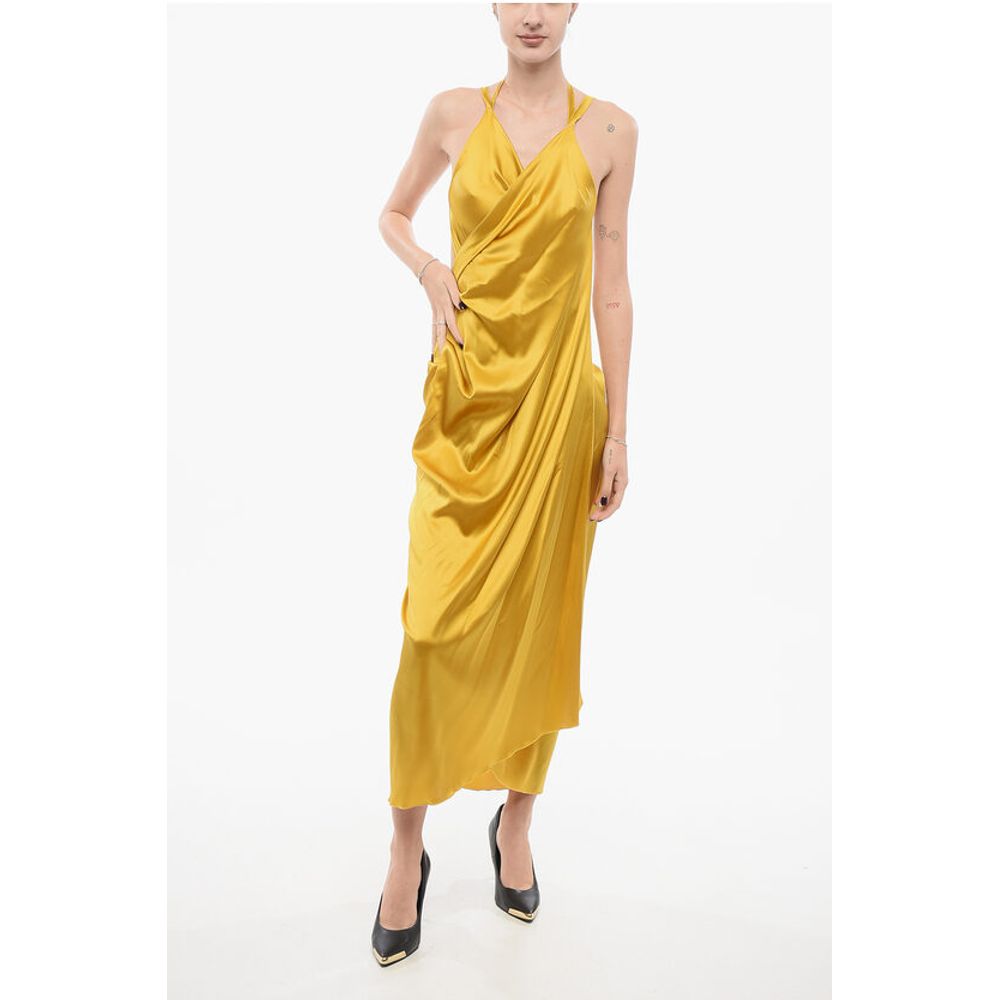 Stephan Janson Satin Dropped Shoulder Dress