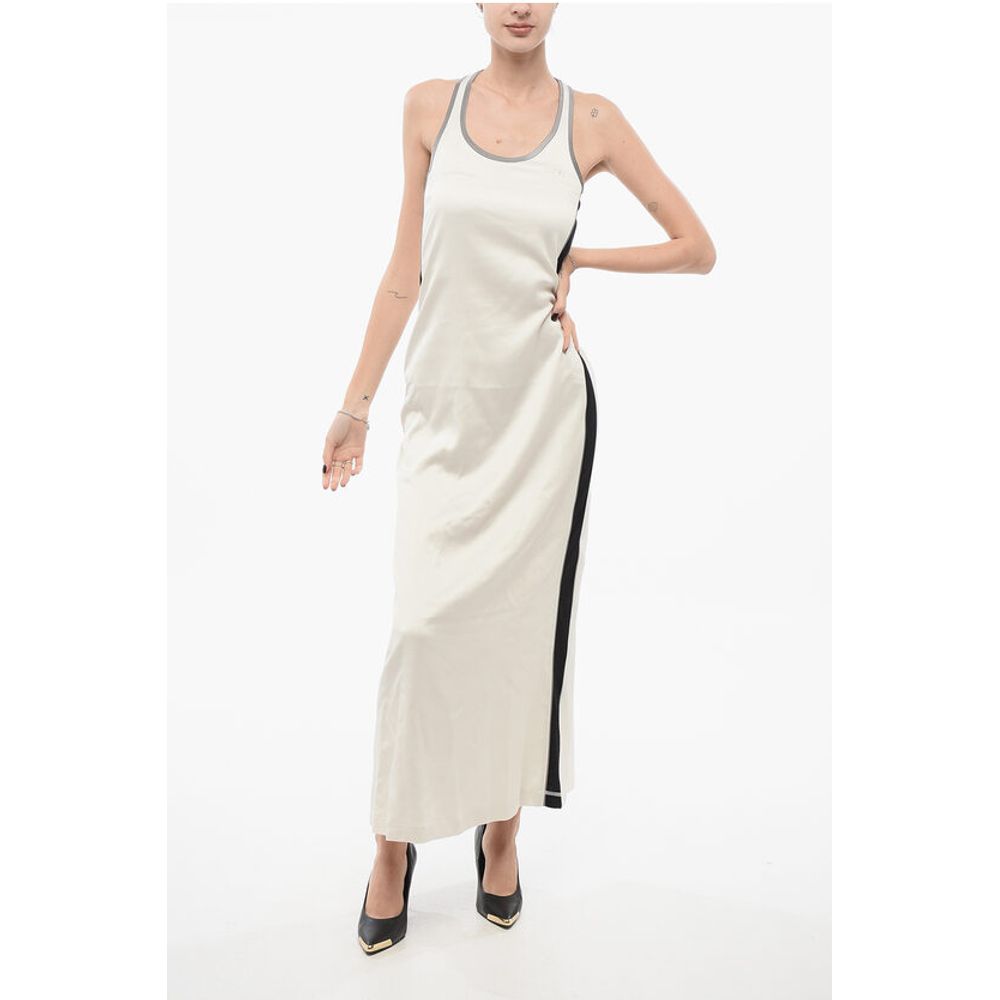 Diesel Viscose Slip Dress with Embroidered Logo
