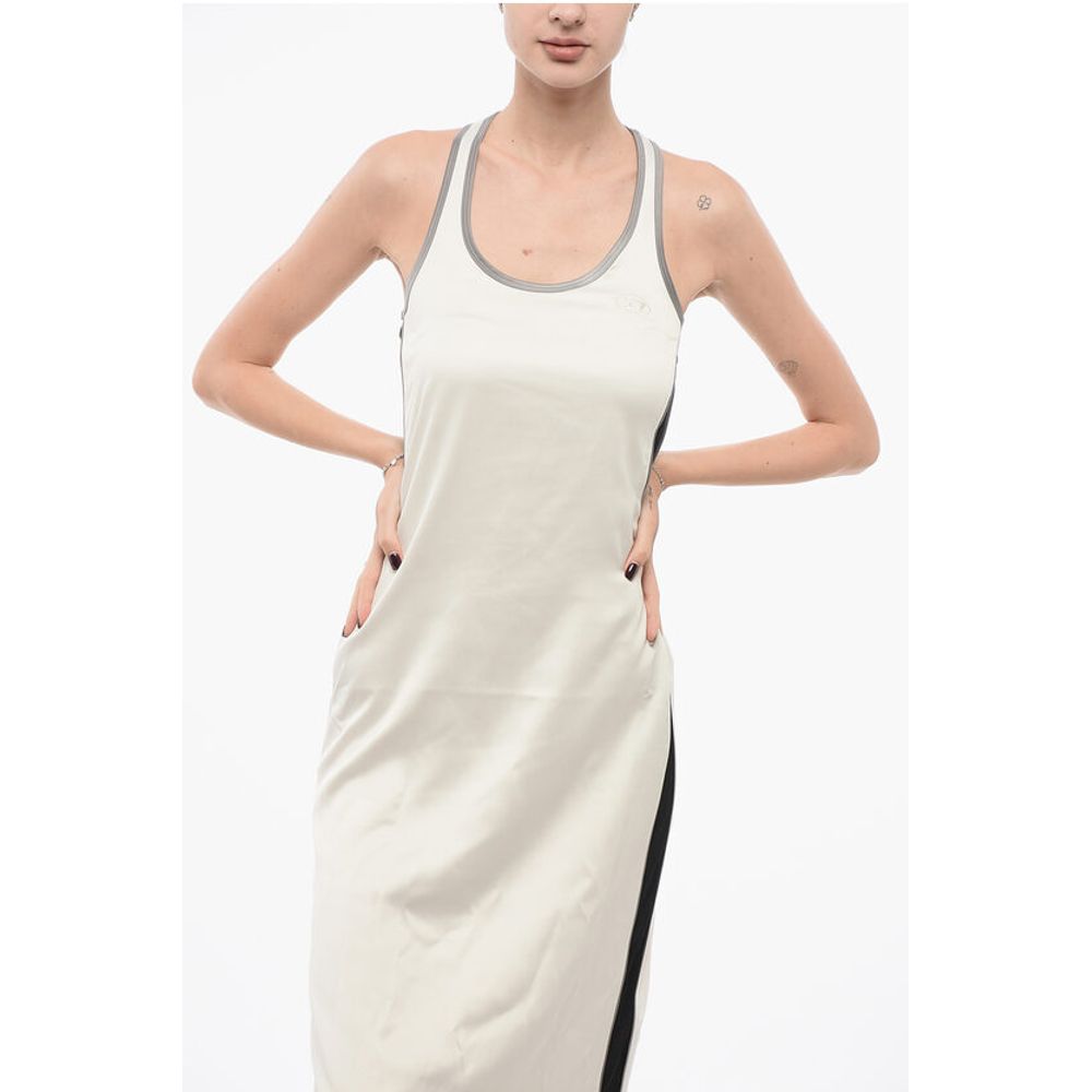 Diesel Viscose Slip Dress with Embroidered Logo - Image 4
