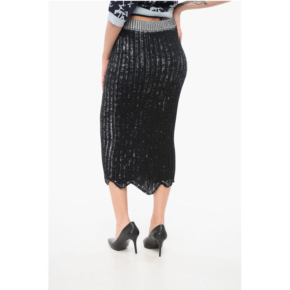 Acne Studios Knit Pencil Skirt with Rope Belt - Image 2