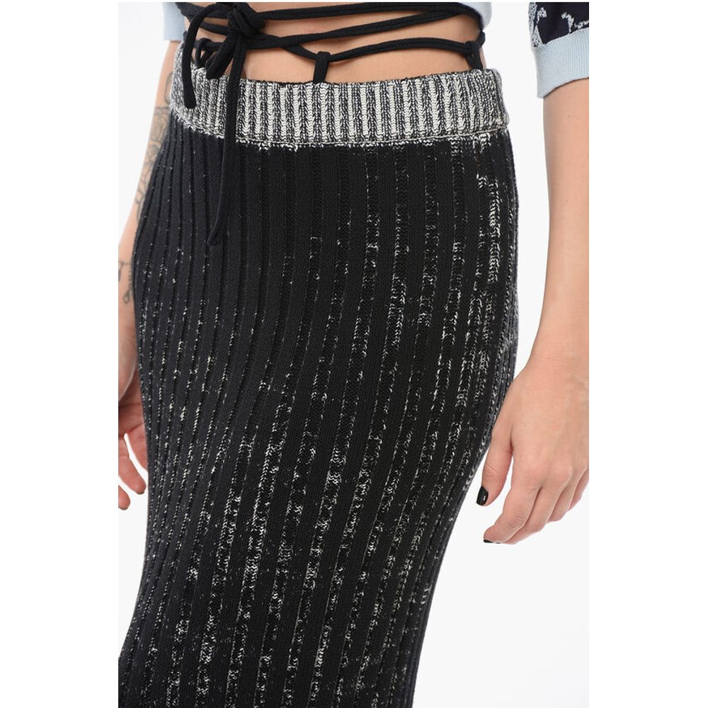 Acne Studios Knit Pencil Skirt with Rope Belt - Image 3