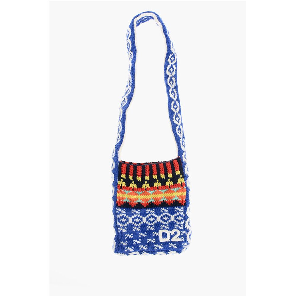 Dsquared² Crochet Wool Blend Crossbody Bag