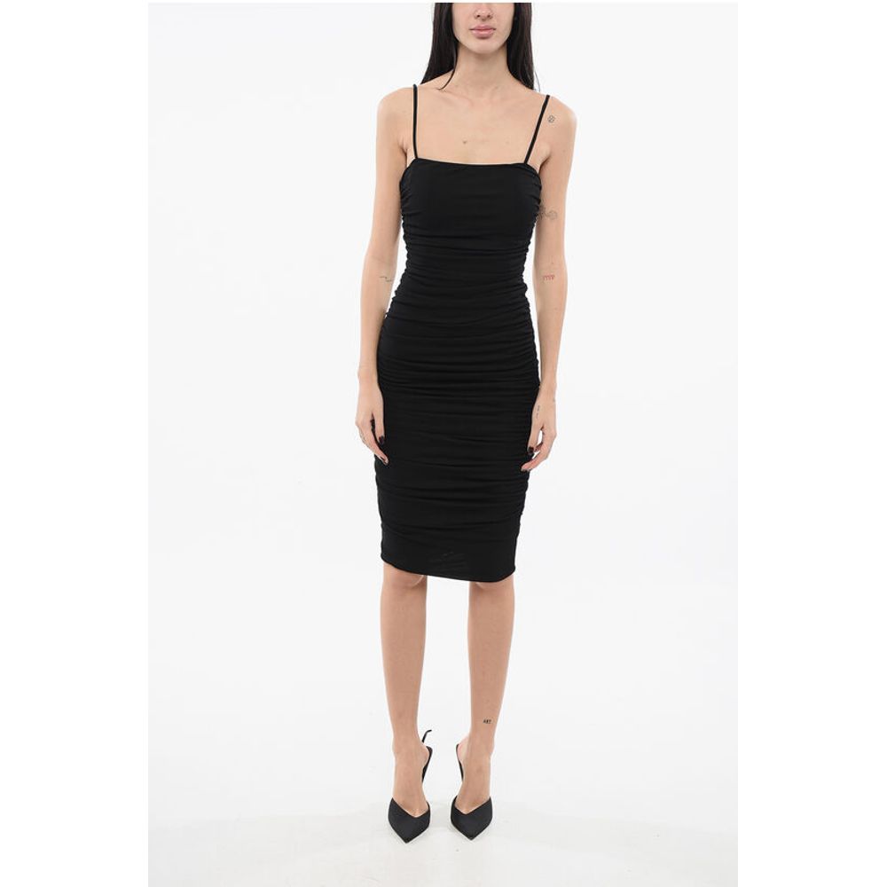 PINKO Interlock Crêpe Fabric Gathered Bodycon FORZA Dress