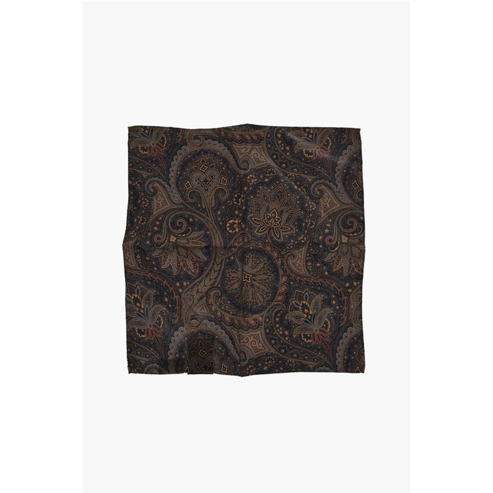 Corneliani CC COLLECTION Patterned Silk Pocket Square - Image 2