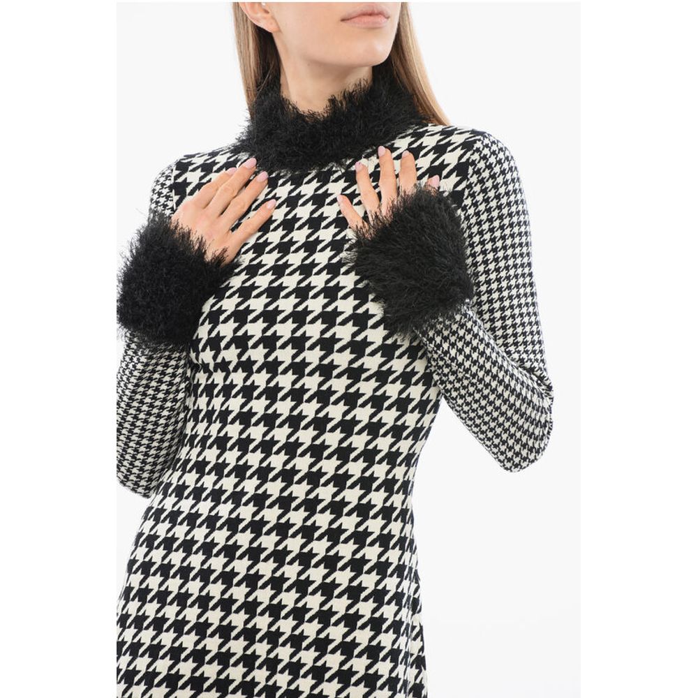 Viktor & Rolf Houndstooth Dress with Threads Detail - Image 3