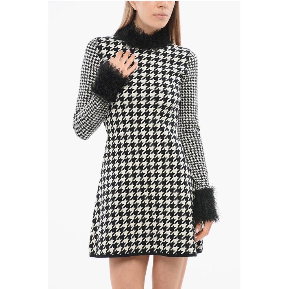 Viktor & Rolf Houndstooth Dress with Threads Detail - Image 4
