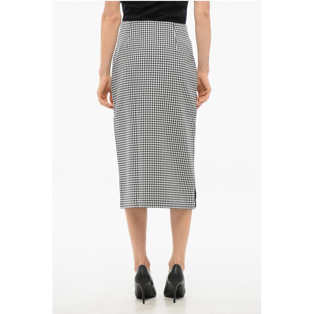 Viktor & Rolf Houndstooth Pencil Skirt with Tulle Detail - Image 2