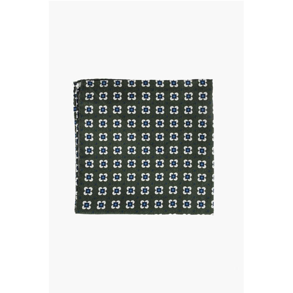 Corneliani CC COLLECTION Floral Printed Silk Square Pocket