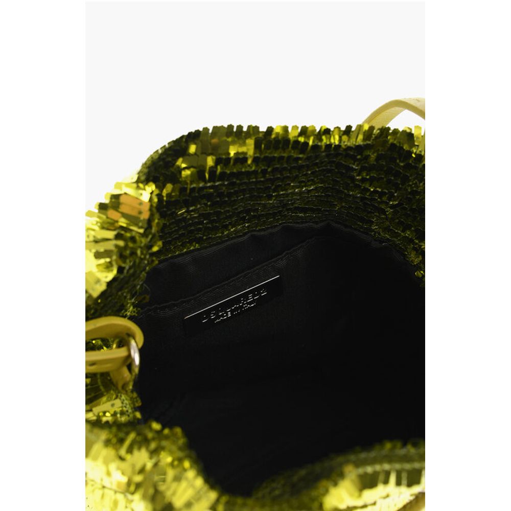 Dsquared² Sequined Bucket Bag with Drawstring - Image 4