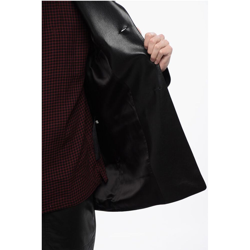 Nanushka Center Vent Faux Leather SANCO Blazer - Image 5