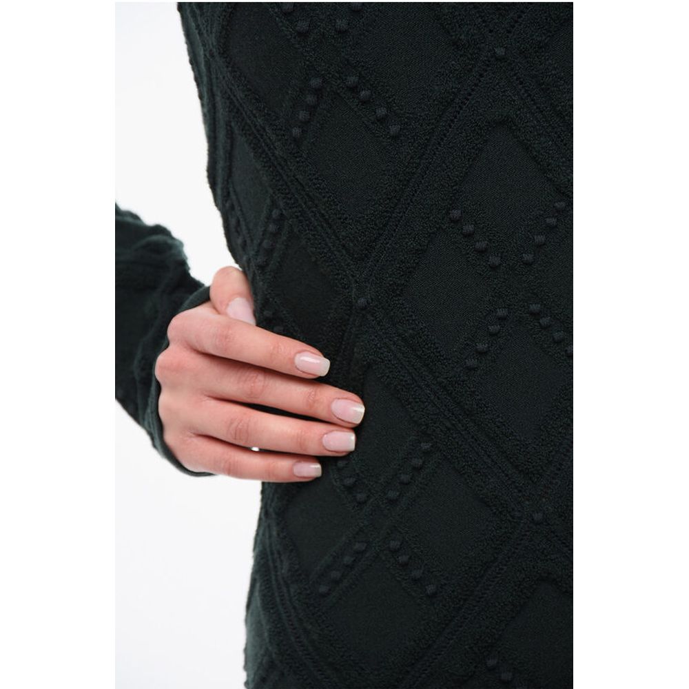 Burberry Wool Dress with Geometric Trimming - Image 4