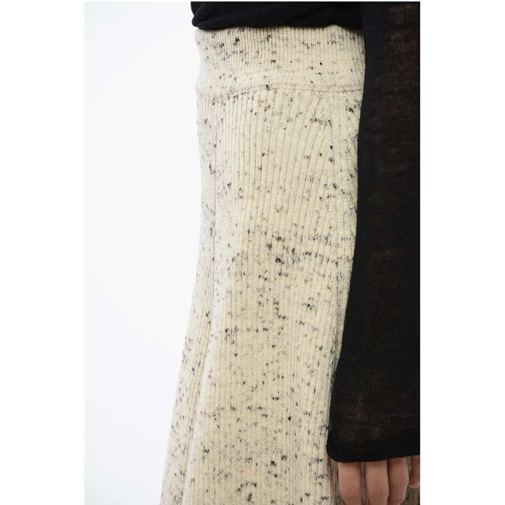 Jil Sander Wool Flared Skirt with Speckled Pattern - Image 3