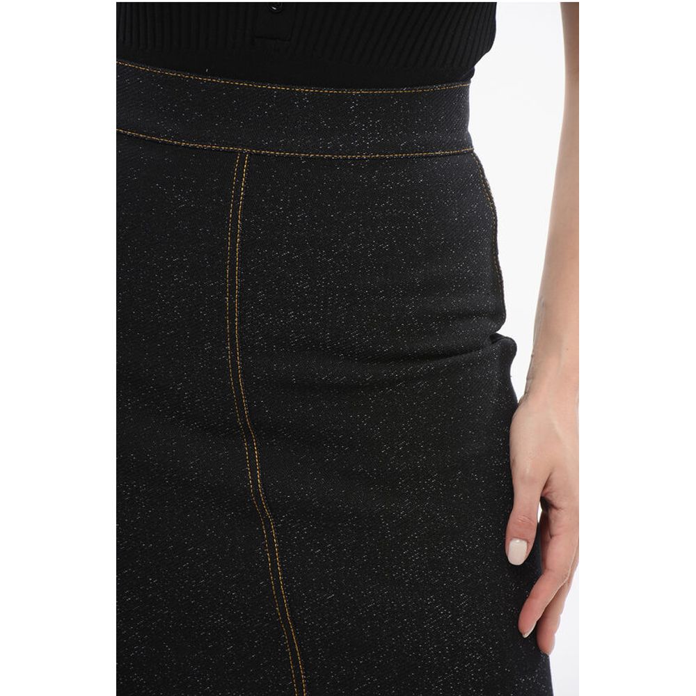 Alaïa Denim Pencil Skirt with Dark Wash - Image 3