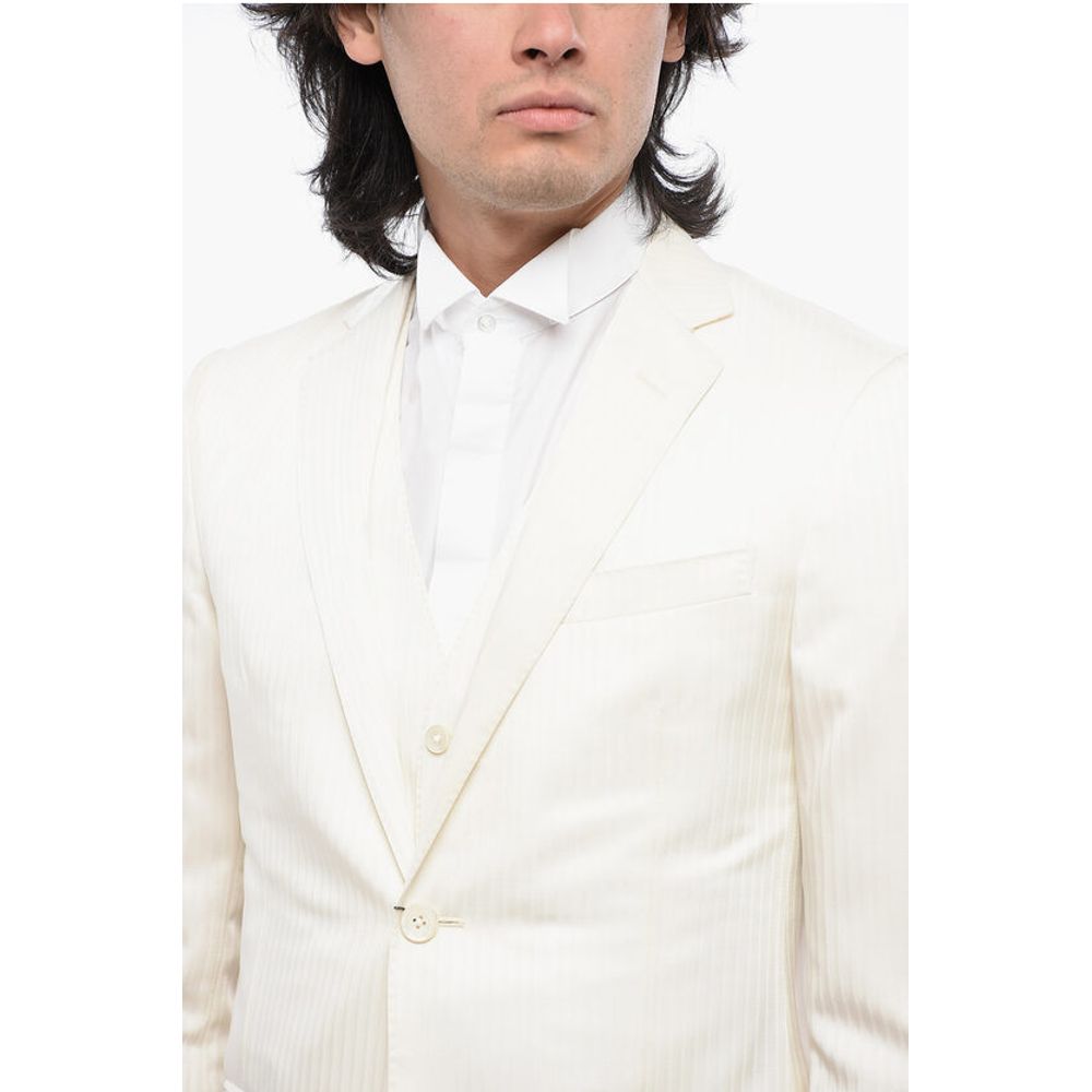 Corneliani Herringbone Wool Blend ACADEMY Blazer and Waistcoat Set - Image 3