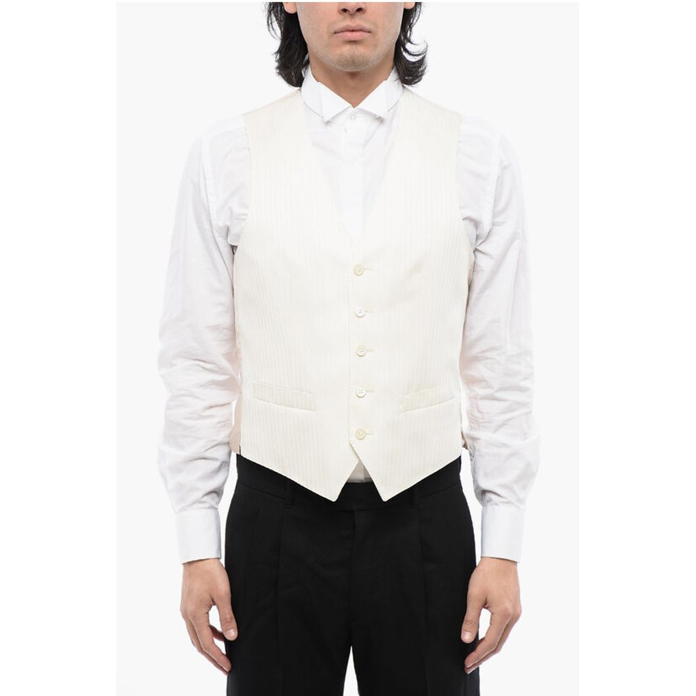 Corneliani Herringbone Wool Blend ACADEMY Blazer and Waistcoat Set - Image 6