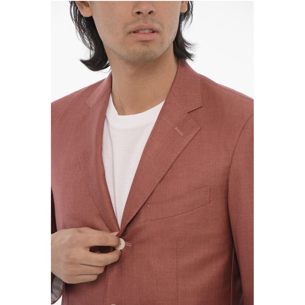 Corneliani Cashmere and Silk Side Vents Notch Lapel SARTORIA 3-Button B - Image 3