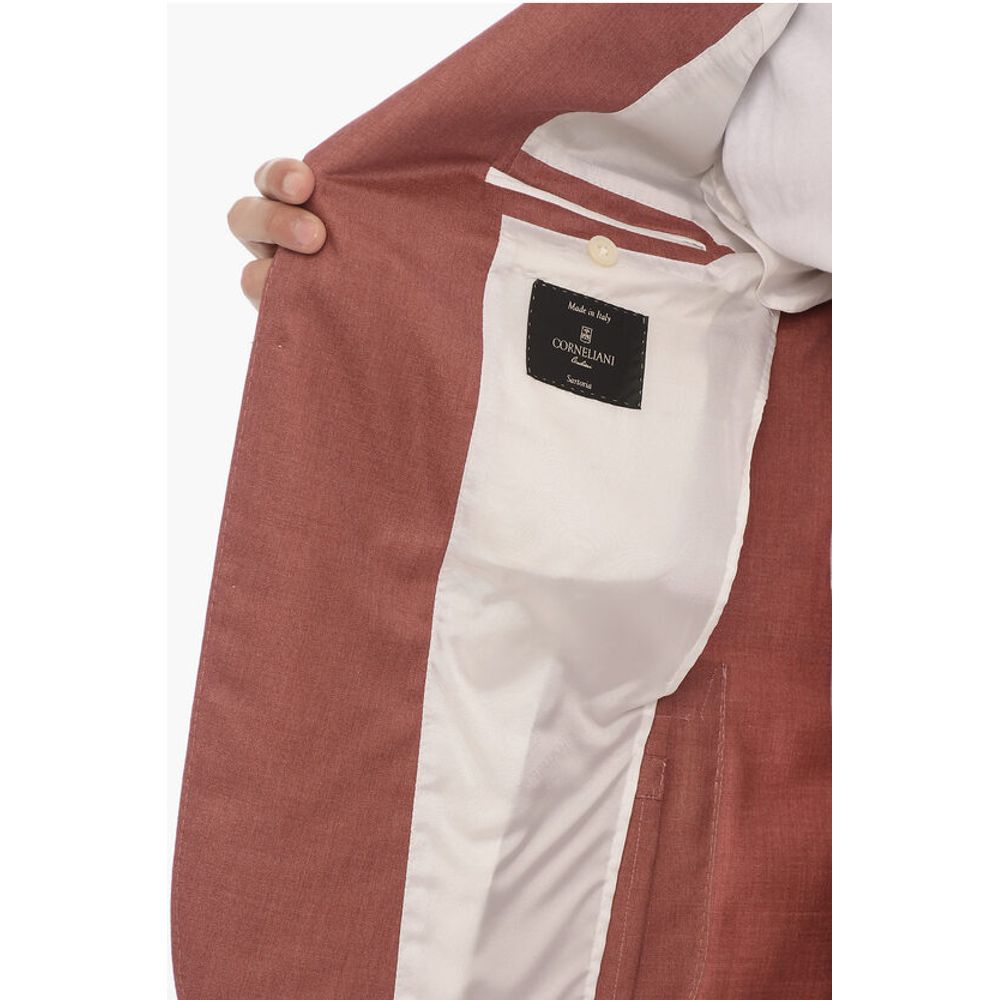 Corneliani Cashmere and Silk Side Vents Notch Lapel SARTORIA 3-Button B - Image 5