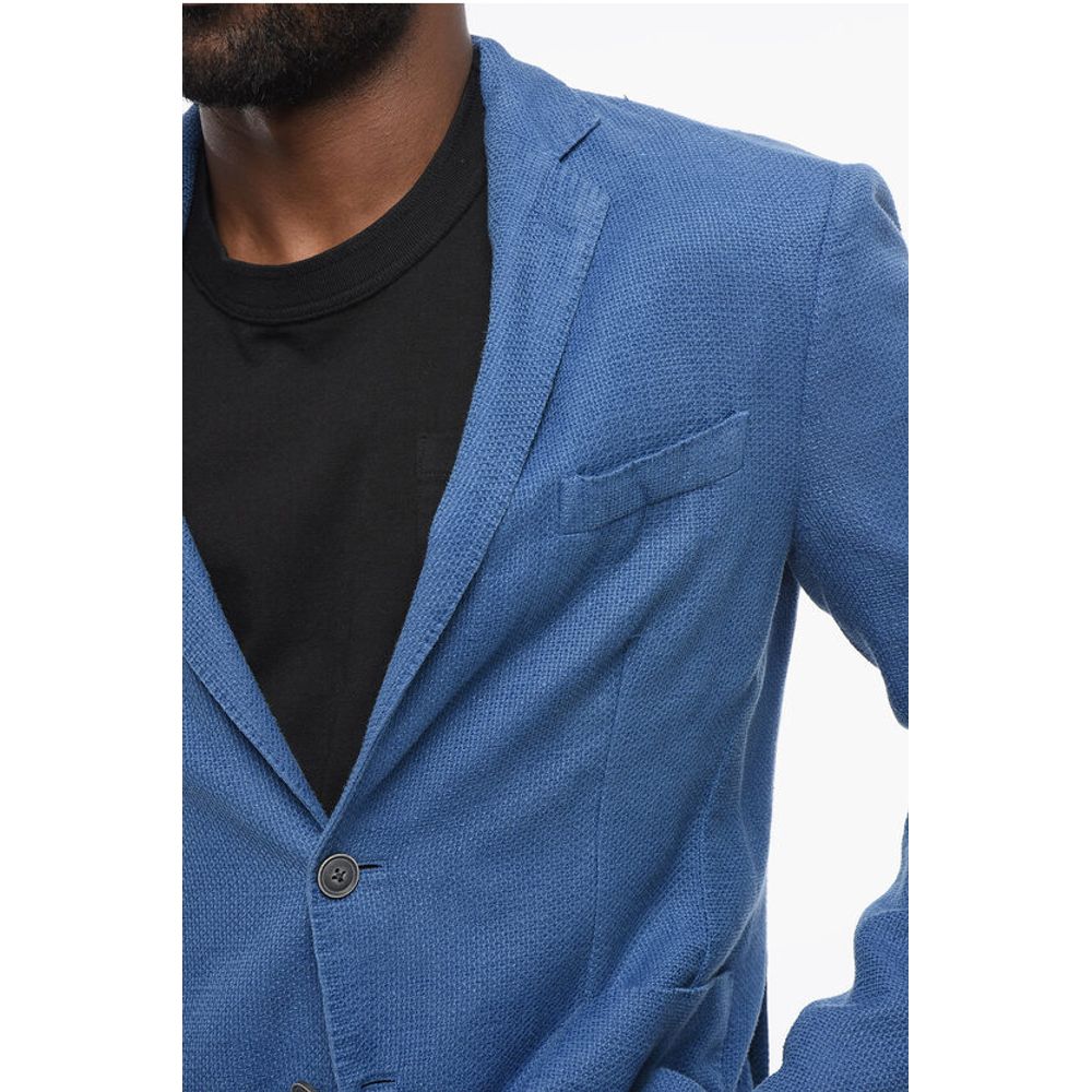 Nino Danieli Unlined 2-Button Blazer with Patch Pockets - Image 3