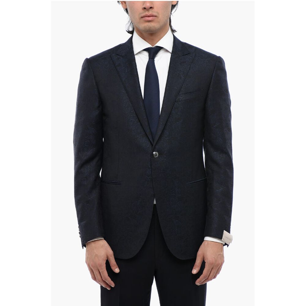 Corneliani Peak Lapel CERIMONIA ACADEMY Jacquard Blazer